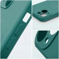 SILICONE MAG COVER case compatible with MagSafe for SAMSUNG A37 dark green