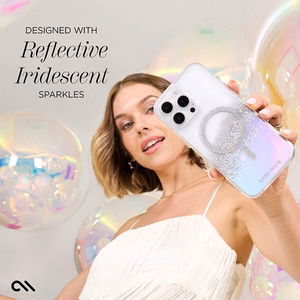 Case-Mate Karat MagSafe dėklas, skirtas iPhone 16 Pro Max, holografinis „Soap Bubble“