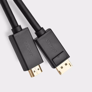 Ugreen однонаправленный кабель DisplayPort - HDMI 4K 30Hz 32 AWG 2м чёрный (DP101 10202)