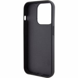 Karl Lagerfeld Fixed Glitter Choupette Logo Metal Pin Dėklas telefonui iPhone 15 Pro Max - sidabrinis