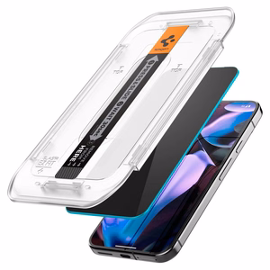 Spigen Glas.TR "Ez Fit" Privacy HD 2 rinkinys privatumo stiklas Google Pixel 9 / 9 Pro