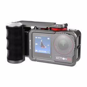 Metalinis apsauginis dėklas su Puluz rankena DJI Osmo Action 5 Pro / Action 4 / Action 3