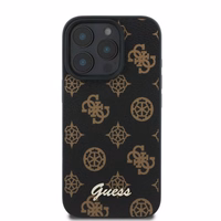 Guess Peony Script magnetinis dėklas iPhone 16 Pro - juodas