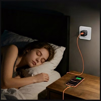 Laidas USAMS U92 18W USB-C į USB-A 1.2m oranžinis