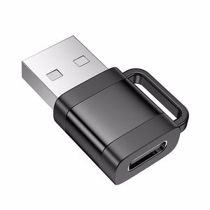Adapter OTG USB A to USB C Hoco 3A UA31D black
