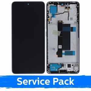 LCD ekranas suderinamas su Xiaomi Redmi Note 13 Pro 5G / Poco X6 5G su rėmeliu / Aurora Purple / (Service Pack)