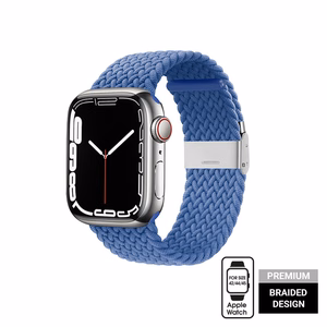 Crong Wave Band pintas dirželis, skirtas Apple Watch 44 / 45 / 46 / 49 mm, mėlynas