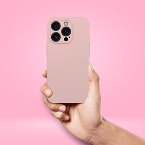 Dėklas silikoninis 2 mm iPhone 17 Pro smėlinos rožinės spalvos