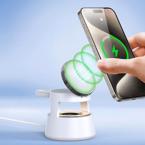 DUZZONA W23 5-in-1 magnetinė belaidžio įkrovimo stotis su Bluetooth garsiakalbiu