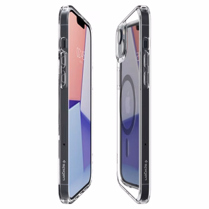 Spigen Ultra Hybrid magnetinis dėklas su MagSafe, skirtas iPhone 14 Plus – skaidriai pilkas