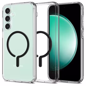 Spigen Ultra Hybrid OneTap Ring magnetinis dėklas telefonui su MagSafe Samsung Galaxy S23 FE - skaidrus juodas