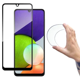 Wozinsky Pilnas padengimas Flexi Nano stiklas hibridinis apsauginis stiklas su rėmeliu Samsung Galaxy A22 4G juodas