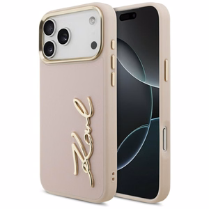 Karl Lagerfeld Karl Script Logo dėklas iPhone 17 Pro Max - rožinis