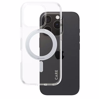 CARE by PanzerGlass Funkcinis dėklas telefonui su stovu iPhone 16 Pro 6.3" sidabrinis/sidabrinis Magnetinis 1326