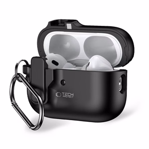 Tech-Protect Slim Hook dėklas su karabinu, skirtas Apple AirPods Pro 1 / 2 – juodas