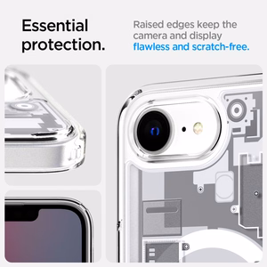 Spigen Ultra Hybrid Magnetinis dėklas telefonui iPhone 16e Zero One - baltas