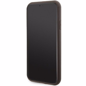 Guess GUHMN61G4GFRW iPhone 11 6.1" / Xr rudas/rudas kietas dėklas 4G kolekcija odinis metalinis logotipas Magnetinis