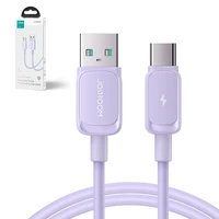 Joyroom Multi-Color Series A14 USB-A / USB-C 3A 1.2 m kabelis - violetinis
