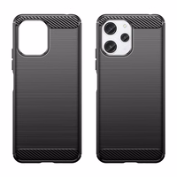 Lankstus anglies rašto dėklas telefonui Xiaomi Redmi 12 Carbon Case - juodas