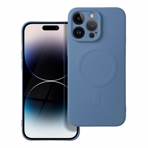Silikoninis Magnetinis dėklas telefonui, suderinamas su MagSafe, skirtas iPhone 14 Pro Max, mėlyna