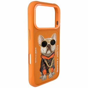 Nimmy Glasses Cool Dog deklas iPhone 17 Pro Max - oranzinis