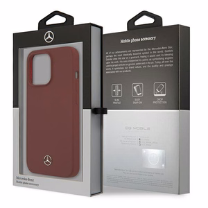 Mercedes Silikoninė Linija Dėklas iPhone 13 Pro / iPhone 13 - Raudonas