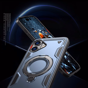 Hybrid Armor Trendy dėklas telefonui su MagSafe iPhone 16 - mėlynas