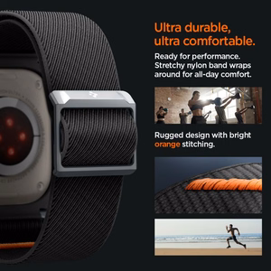 Spigen Lite Fit Pro dėklas su dirželiu Apple Watch Ultra 1 / 2 (49mm) - matinė juoda