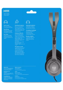 Logitech H111 Стереогарнитура серый