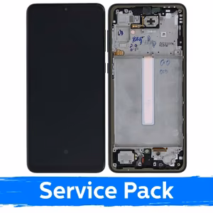 Ekranas skirtas Samsung A336 A33 5G su rėmeliu / Black / (Service Pack)