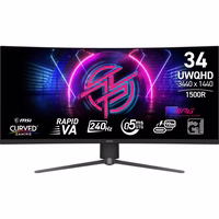 MSI MPG 346CQRF X24 kompiuterio monitorius 86,4 cm (34") 3440 x 1440 pikseliai UltraWide Quad HD Juoda