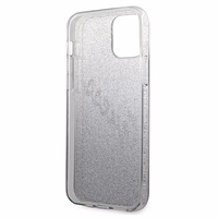 Guess GUHCP12LPCUGLSBK iPhone 12 Pro Max 6.7" juoda/juoda kietas dėklas Glitter Gradient Script