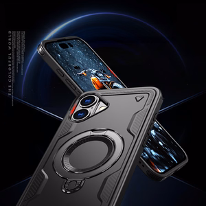 Hybrid Armor Trendy dėklas telefonui su MagSafe iPhone 16 Plus - juodas