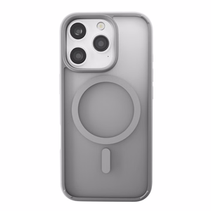 Puro Gradient Magnetinis silikoninis dėklas telefonui iPhone 16 Pro - sidabrinis