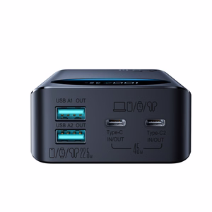 Joyroom JR-PBF02 Pro 20000mAh 45W išorinė baterija su skaitmeniniu ekranu 2x USB-A 2x USB-C juoda