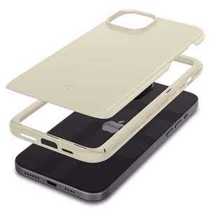 Spigen Thin Fit чехол для iPhone 15 Plus - бежевый