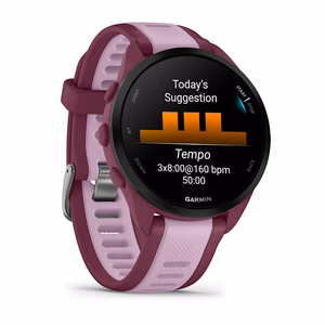Garmin Forerunner 165 Music – GPS išmanusis laikrodis, AMOLED, 43 mm, violetinis