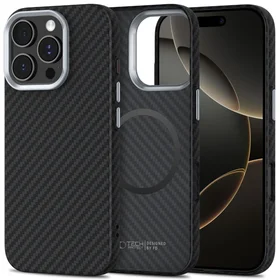 Tech-Protect Ion Carbon Magnetinis dėklas telefonui iPhone 16 Pro - juodas/pilkas