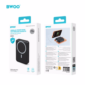 BWOO 20W 10000 mAh išorinė baterija, juoda