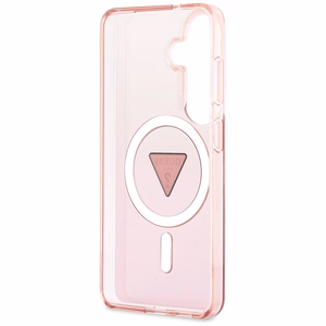 Guess dėklas IML Gradient Triangle MagSafe for Samsung Galaxy S26 rožinis