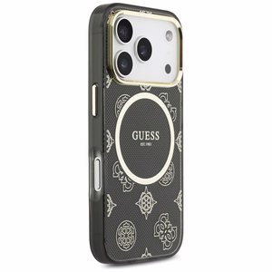 Guess IML Peony Dot MagSafe Dėklas for iPhone 17 Pro - juodas