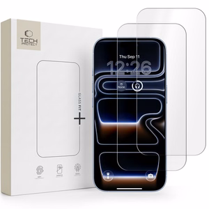 Tech-Protect Glass Fit+ 2-jų rinkinys grūdintas stiklas iPhone 16 Pro Max / 17 Pro Max - skaidrus