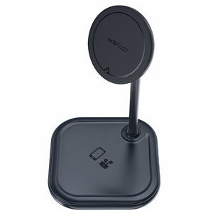 "Acefast" 15 W "Qi" belaidis įkroviklis "iPhone" (su "MagSafe") ir "Apple AirPods" stovo laikiklis Magnetinis laikiklis Pilka (E6 pilka)