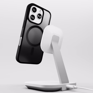 Puro gradiento MagSafe silikoninis dėklas iPhone 16 Pro Max telefonui – juodos spalvos