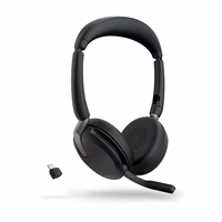 Jabra Evolve2 65 Flex Laisvų rankų įranga Vielinis ir Bevielis Su lankeliu Biuras / skambučių centras Bluetooth Juoda