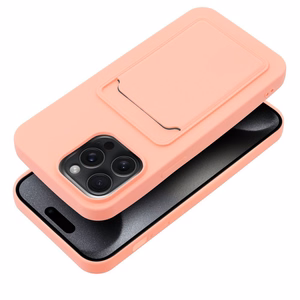 Kortelių dėklas telefonui IPHONE 15 Pro Max rožinis