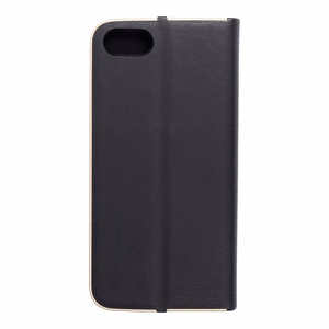 LUNA Book Gold dėklas telefonui APPLE IPHONE 7 / 8 / SE 2020 / SE 2022 juodas