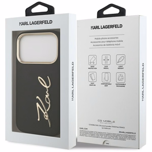 Karl Lagerfeld Karl Script Logo чехол iPhone 17 Pro - черный