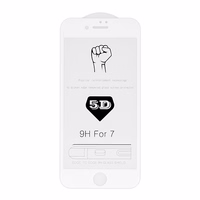 Grūdintas stiklas pilno klijavimo 5D IPHONE 7 (4,7") baltas