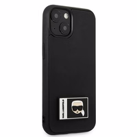 Dėklas telefonui Karl Lagerfeld KLHCP13S3DKPK iPhone 13 mini 5,4\" juodas / juodas kietasis dėklas Ikonik Patch